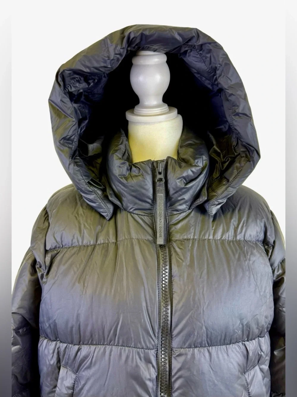 CANADA GOOSE MYSTIQUE EXTEA LONG BLACK PUFFER COAT - Picture 9 of 16